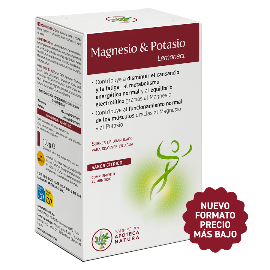 Magnesio & Potasio Lemonact - Sobres - Apoteca Natura
